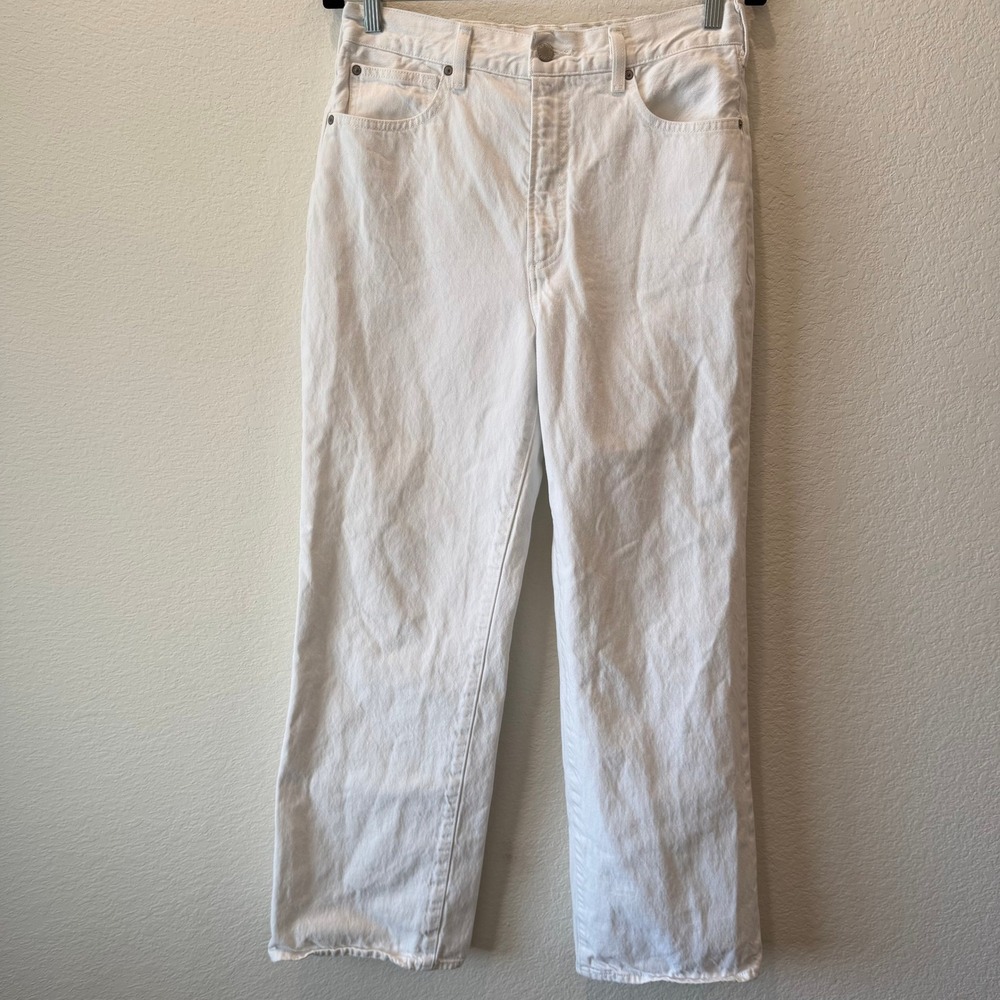 Aritzia Denim Forum The 90s Soft Lo-Rise Baggy Jeans White Wide Leg Size 27
